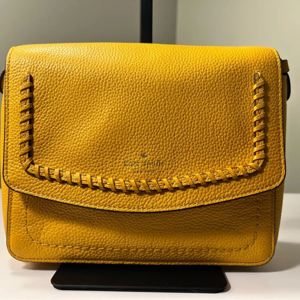 Kate Spade Mustard Yellow Leather Crossbody Bag